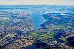 Aerial view of Sandnes, Norway in 2015